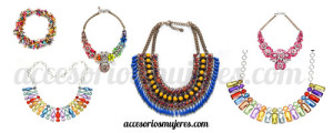 collares grandes mujeres moda colores